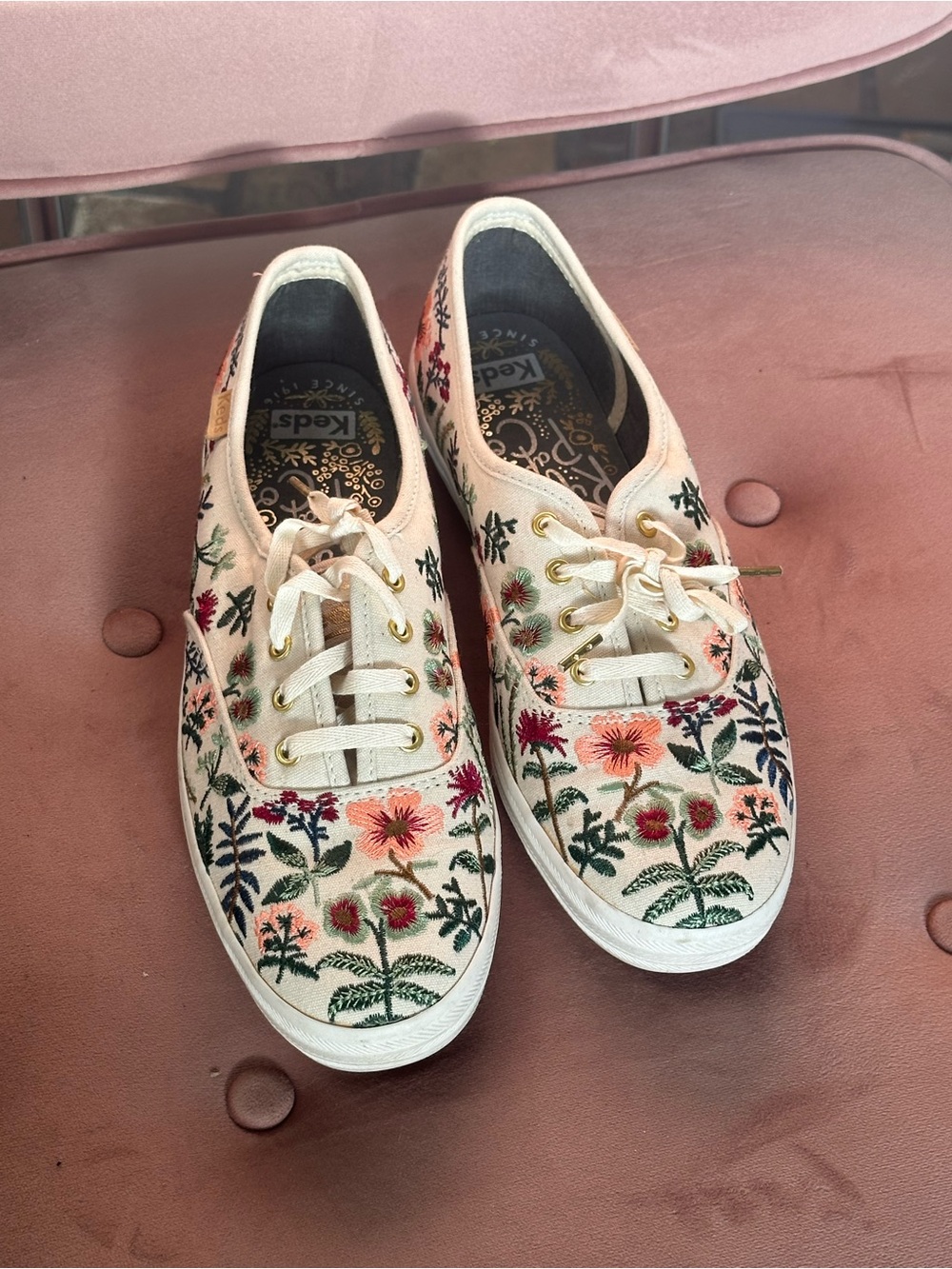 Rifle Paper Co. x Keds Floral Embroidered Canvas Sneakers